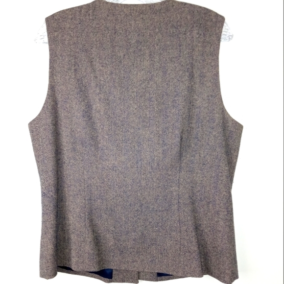 Vintage Pendleton 100% Virgin Wool Herringbone Blazer, Vest, & Skirt Set - Picture 5 of 13